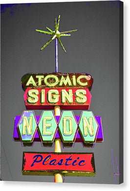 Vintage Sign - Atomic Signs - Canvas Print