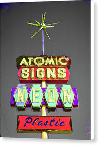 Vintage Sign - Atomic Signs - Canvas Print