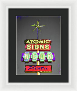 Vintage Sign - Atomic Signs - Framed Print