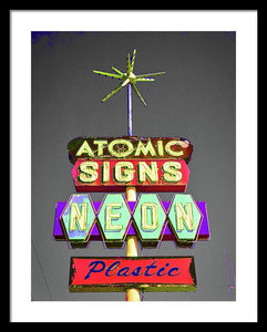 Vintage Sign - Atomic Signs - Framed Print