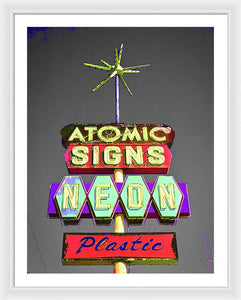 Vintage Sign - Atomic Signs - Framed Print