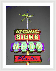 Vintage Sign - Atomic Signs - Framed Print