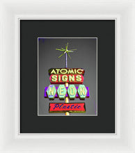 Load image into Gallery viewer, Vintage Sign - Atomic Signs - Framed Print