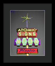 Load image into Gallery viewer, Vintage Sign - Atomic Signs - Framed Print