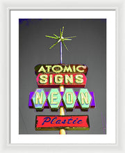 Load image into Gallery viewer, Vintage Sign - Atomic Signs - Framed Print