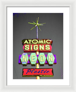 Vintage Sign - Atomic Signs - Framed Print