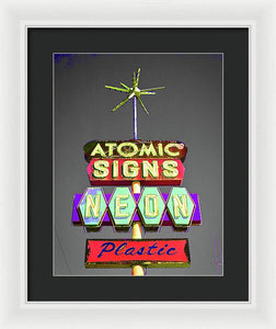 Vintage Sign - Atomic Signs - Framed Print