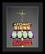 Load image into Gallery viewer, Vintage Sign - Atomic Signs - Framed Print