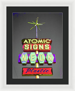 Vintage Sign - Atomic Signs - Framed Print