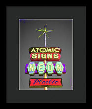 Load image into Gallery viewer, Vintage Sign - Atomic Signs - Framed Print