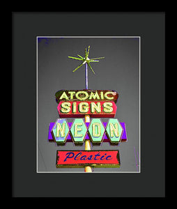 Vintage Sign - Atomic Signs - Framed Print