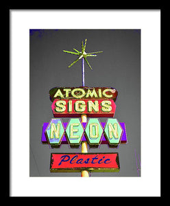 Vintage Sign - Atomic Signs - Framed Print