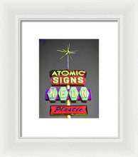 Load image into Gallery viewer, Vintage Sign - Atomic Signs - Framed Print