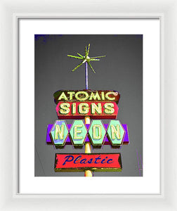 Vintage Sign - Atomic Signs - Framed Print