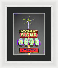 Load image into Gallery viewer, Vintage Sign - Atomic Signs - Framed Print