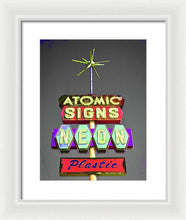 Load image into Gallery viewer, Vintage Sign - Atomic Signs - Framed Print