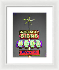 Vintage Sign - Atomic Signs - Framed Print