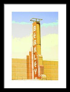 Vintage Sign - Berkley - Framed Print