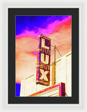 Load image into Gallery viewer, Vintage Sign - Lux - Framed Print