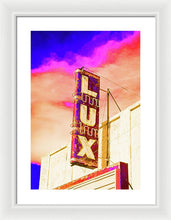 Load image into Gallery viewer, Vintage Sign - Lux - Framed Print