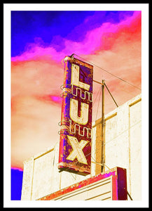 Vintage Sign - Lux - Framed Print