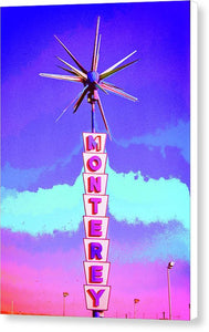 Vintage Sign - Monterey - Canvas Print