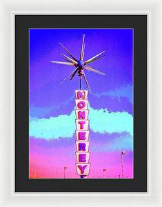 Vintage Sign - Monterey - Framed Print