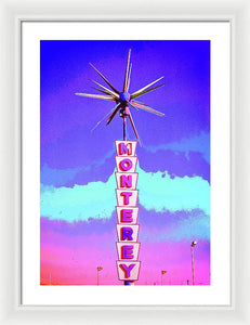 Vintage Sign - Monterey - Framed Print