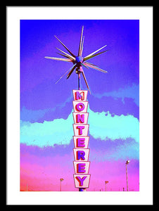 Vintage Sign - Monterey - Framed Print