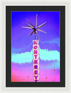 Vintage Sign - Monterey - Framed Print