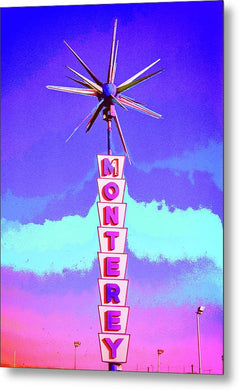 Vintage Sign - Monterey - Metal Print