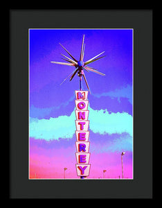 Vintage Sign - Monterey - Framed Print