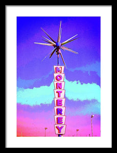 Vintage Sign - Monterey - Framed Print