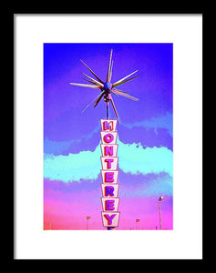 Vintage Sign - Monterey - Framed Print