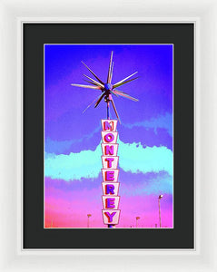 Vintage Sign - Monterey - Framed Print