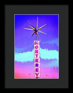 Vintage Sign - Monterey - Framed Print