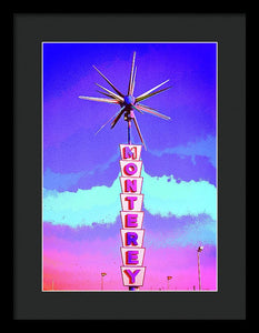 Vintage Sign - Monterey - Framed Print