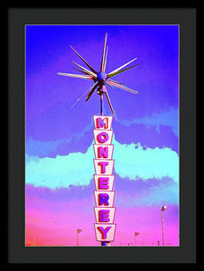 Vintage Sign - Monterey - Framed Print