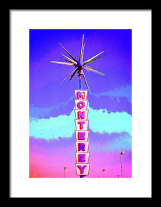 Vintage Sign - Monterey - Framed Print