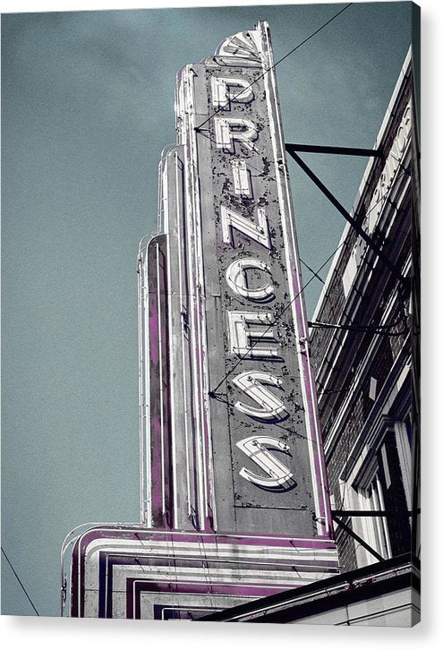 Vintage Sign - Princess - Acrylic Print