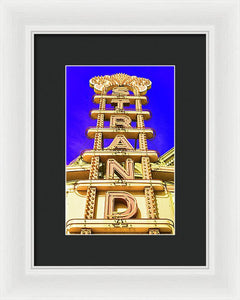 Vintage Sign - Strand - Framed Print