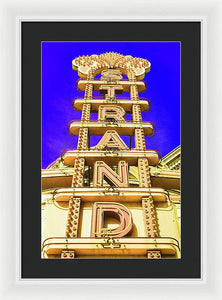 Vintage Sign - Strand - Framed Print