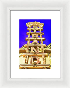 Vintage Sign - Strand - Framed Print