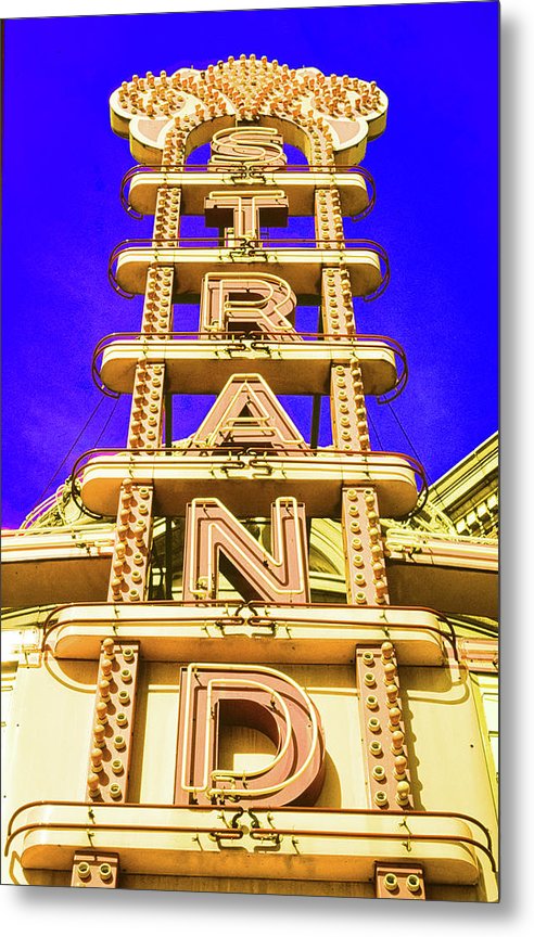 Vintage Sign - Strand - Metal Print