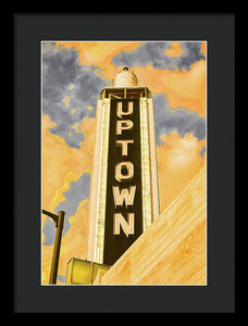 Vintage Sign - Uptown - Framed Print