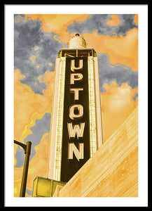 Vintage Sign - Uptown - Framed Print