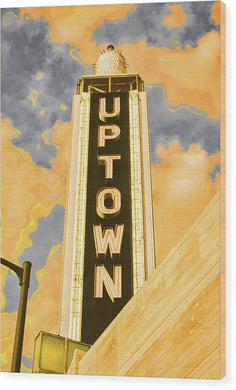 Vintage Sign - Uptown - Wood Print