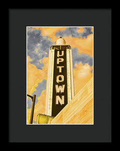 Vintage Sign - Uptown - Framed Print