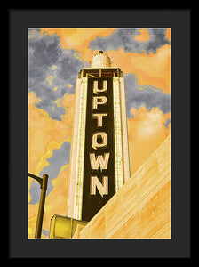 Vintage Sign - Uptown - Framed Print