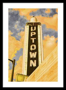 Vintage Sign - Uptown - Framed Print